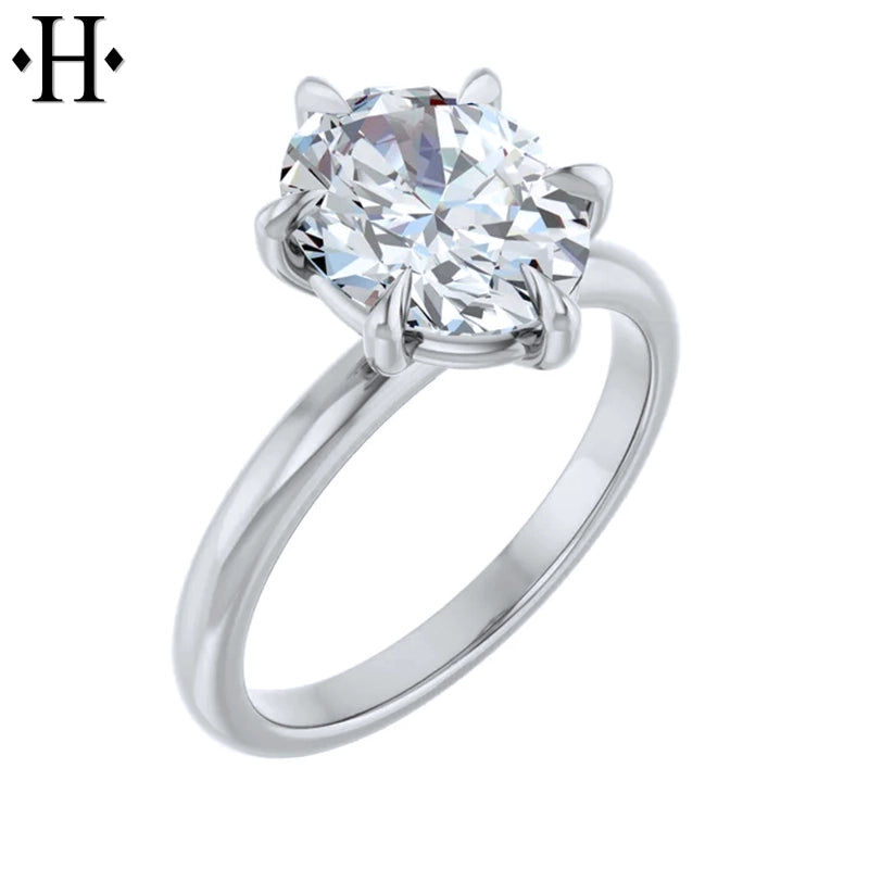 1.00ctr-3.00ctr Oval Cut Lab Grown Diamond Ring Tailor Made