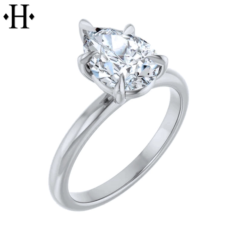 1.00ctr-3.00ctr Pear Cut Diamond Customizable Ring Tailor Made