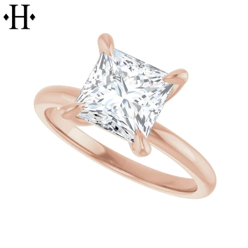 1.00ctr-2.00ctr Princess Cut Lab Grown Diamond Ring