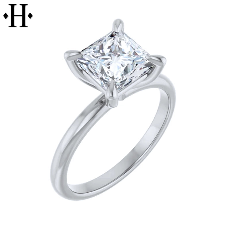 1.00ctr-2.00ctr Princess Cut Lab Grown Diamond Ring Tailor Made