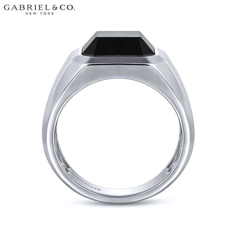 Sterling Silver Genuine Onyx Ring