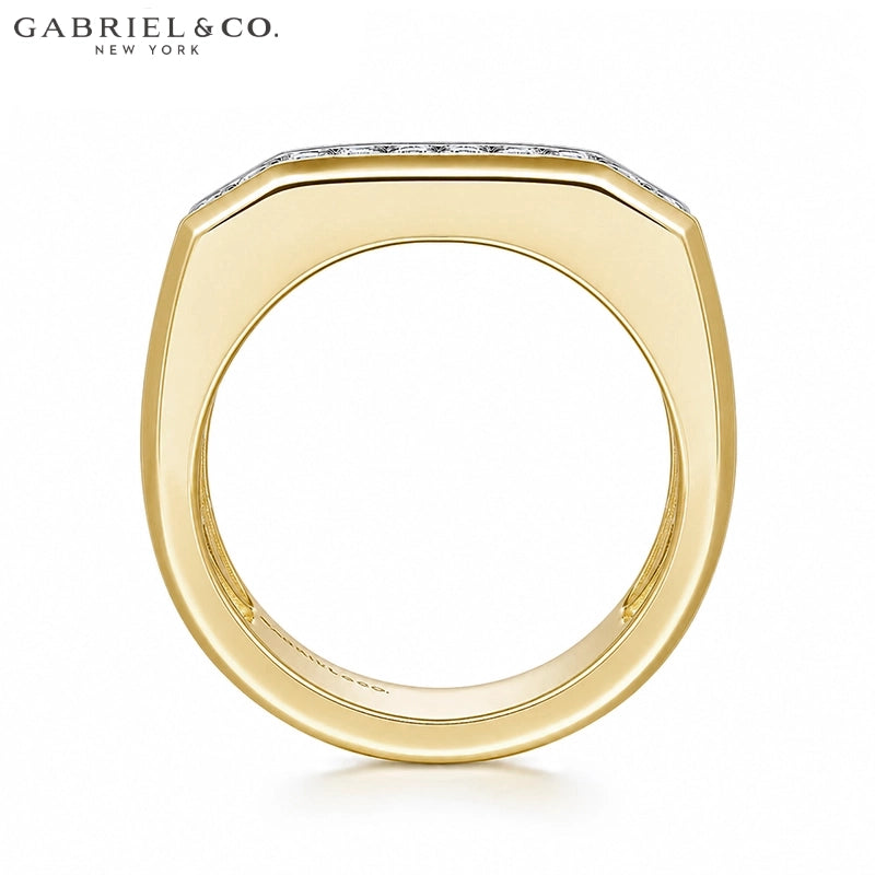 14kt Natural Diamond High Polish Ring 8.0mm