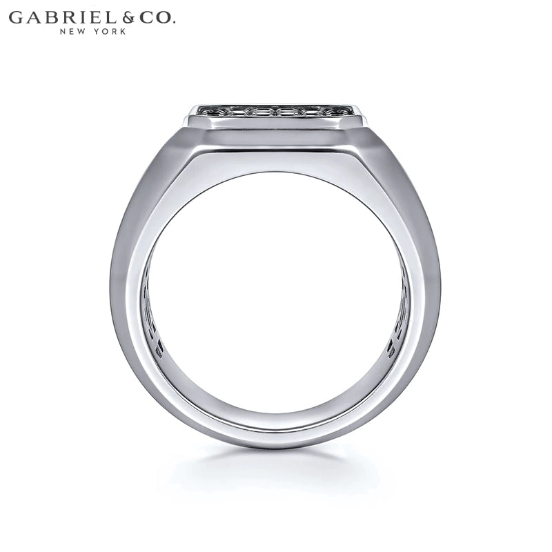 Sterling Silver Genuine Black Spinel Ring