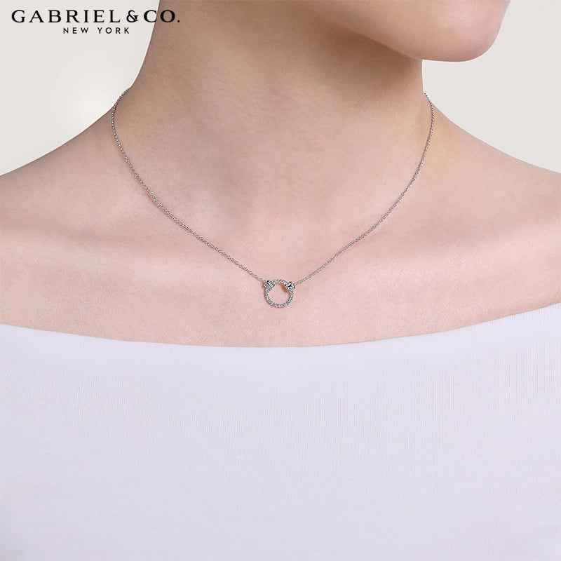 Natural Diamond Circle Necklace