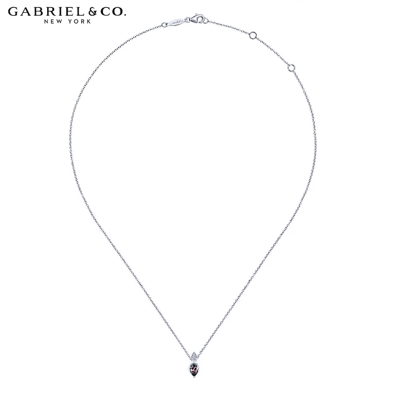 14kt Genuine Alexandrite & Natural Diamond Necklace
