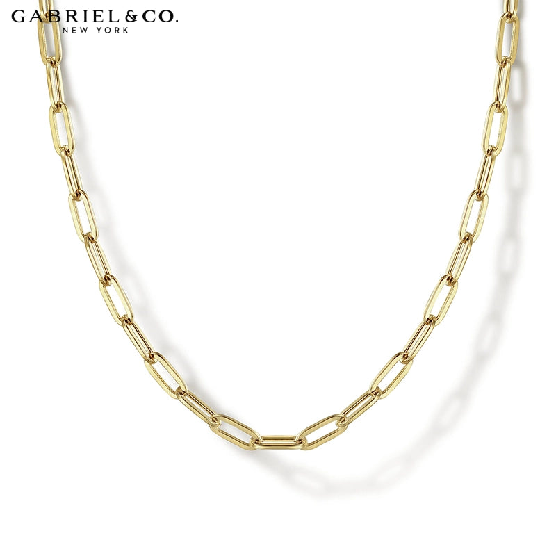 Paper Clip Gold Necklace