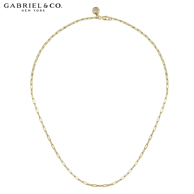14kt Paper Clip Gold Necklace
