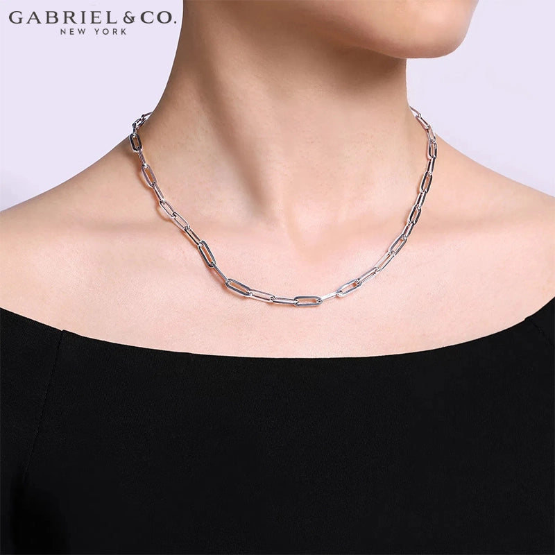 Paper Clip Chain Necklace 4.5mm