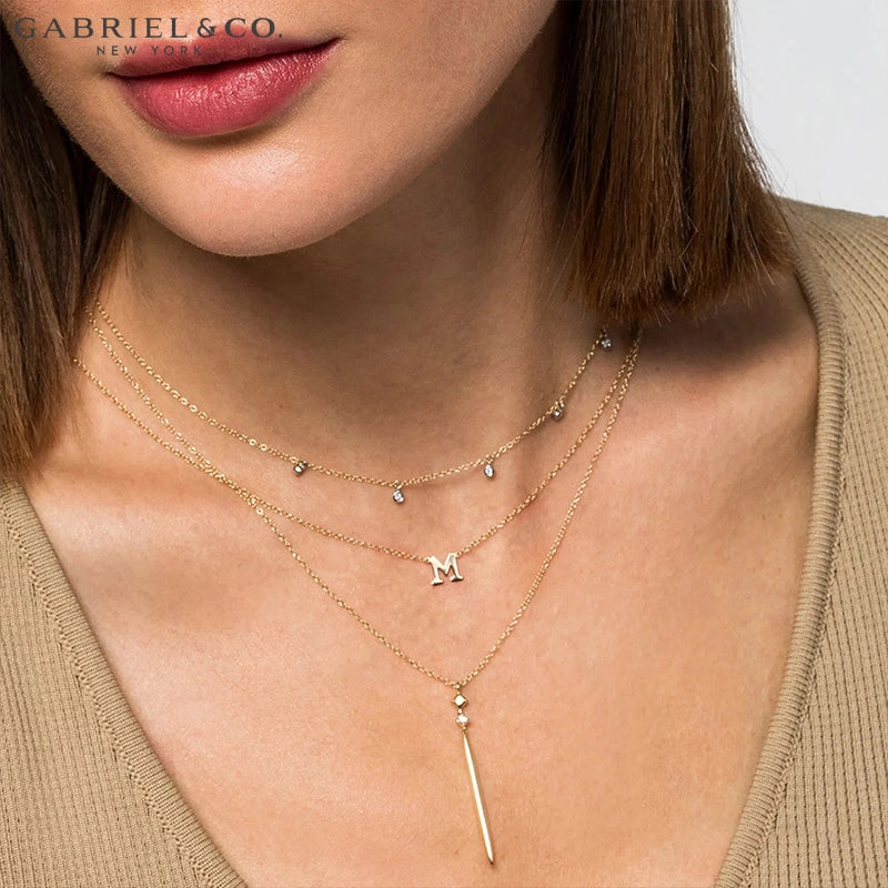 Natural Diamond Drop Necklace