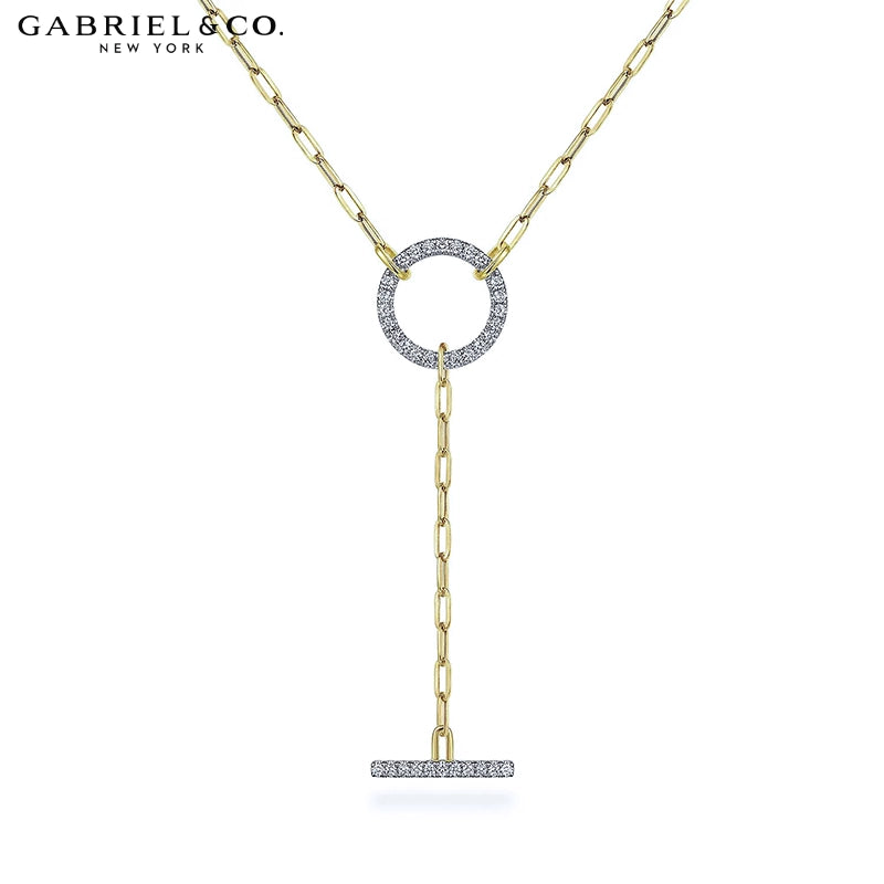 Natural Diamond Drop Y Necklace