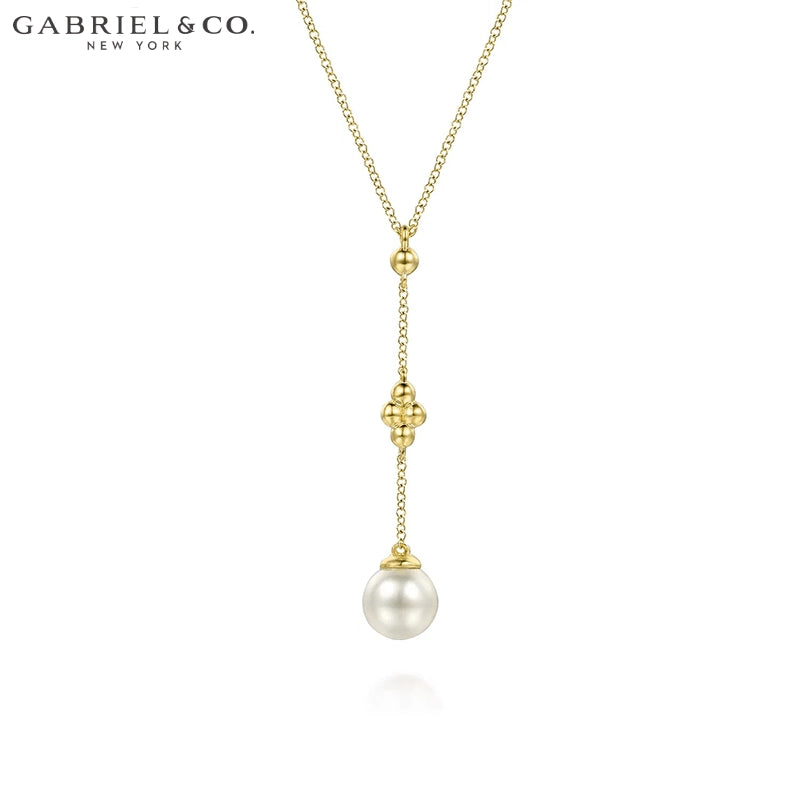 14kt Genuine Pearl Drop Necklace
