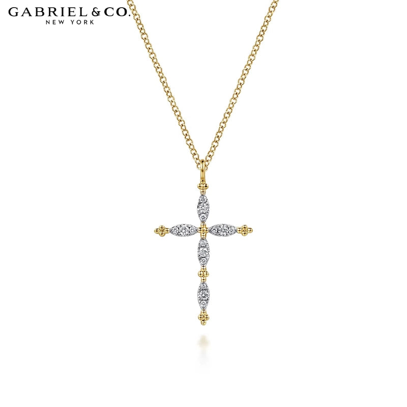 Natural Diamond Cross Necklace