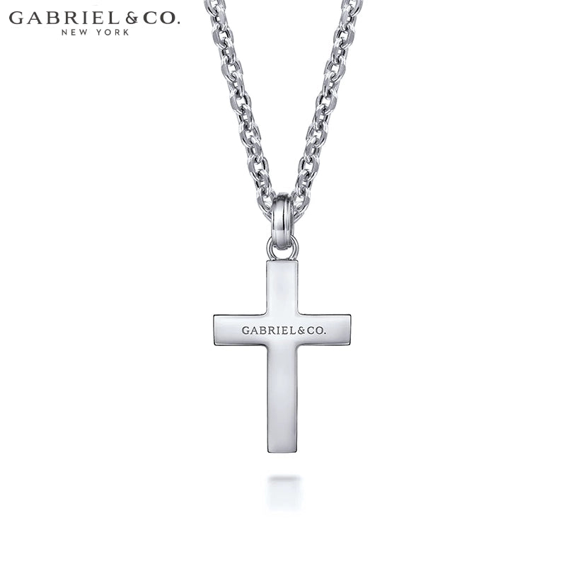 Sterling Silver Signature Beveled Cross Pendant