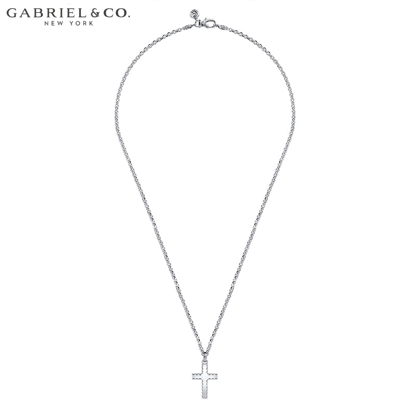 Sterling Silver Signature Beveled Cross Pendant