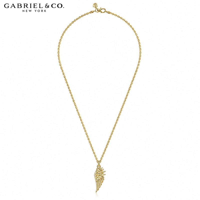 14kt Signature Angel Wing Necklace