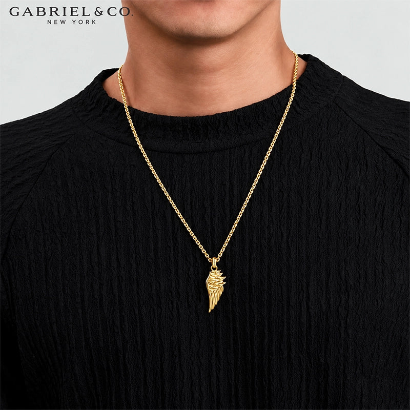 14kt Signature Angel Wing Necklace