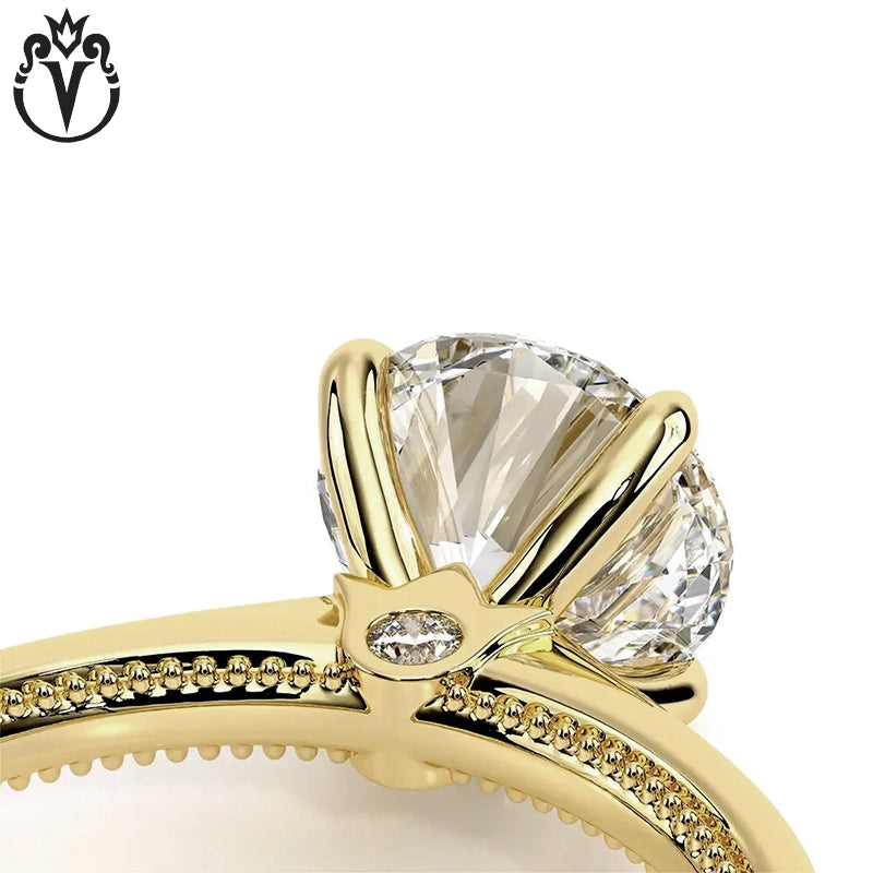1.00ctr-3.00ctr Round Cut Natural Diamond Ring Tailor Made