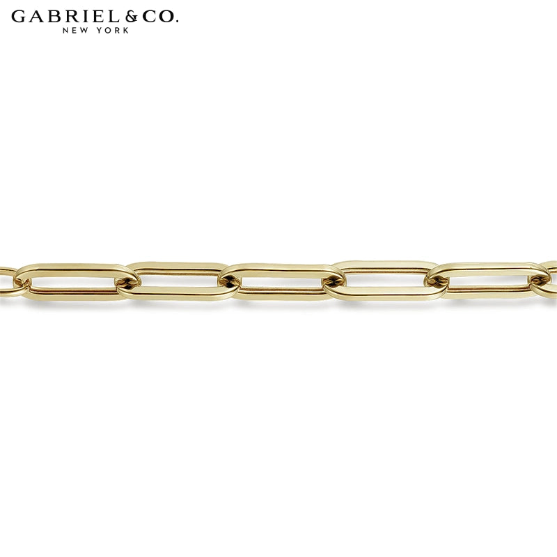 14kt Paper Clip Gold Bracelet 4.5mm
