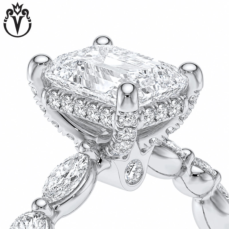 1.00ctr-2.00ctr Emerald Cut Natural Diamond Ring Tailor Made