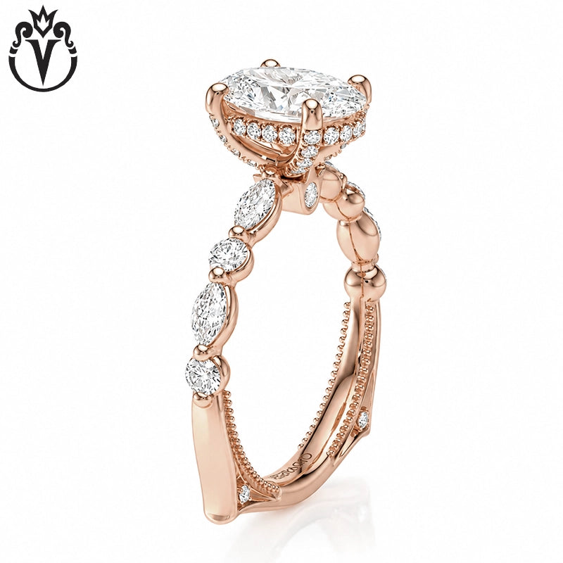 1.50ctr-3.00ctr Oval Cut Lab Grown Diamond Ring Tailor Made