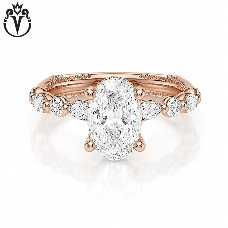 1.50ctr-3.00ctr Oval Cut Lab Grown Diamond Ring Tailor Made