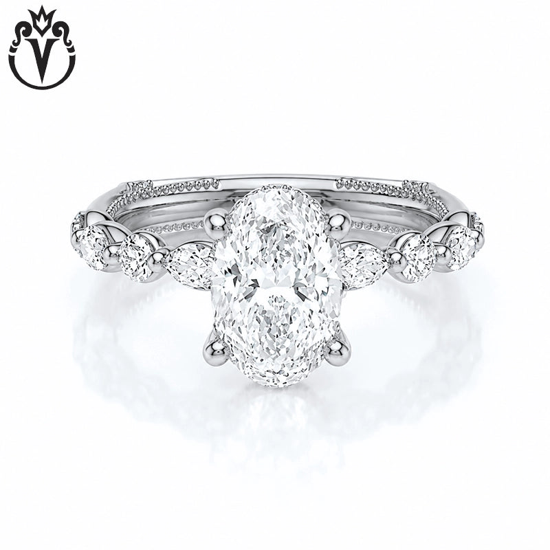 1.50ctr-3.00ctr Oval Cut Lab Grown Diamond Ring Tailor Made