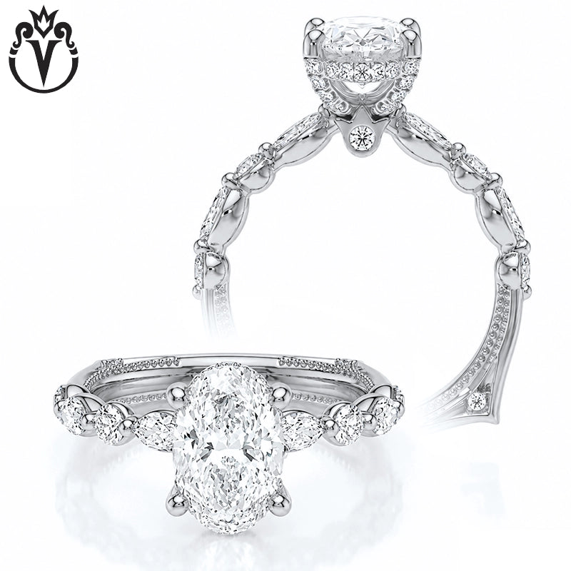 1.50ctr-3.00ctr Oval Cut Lab Grown Diamond Ring Tailor Made