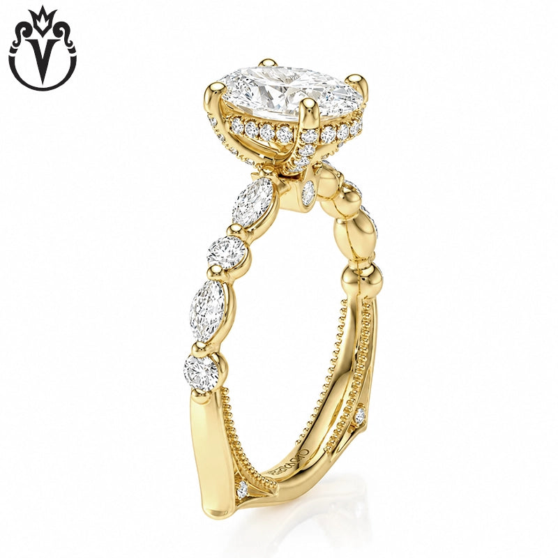 1.50ctr-3.00ctr Oval Cut Lab Grown Diamond Ring Tailor Made