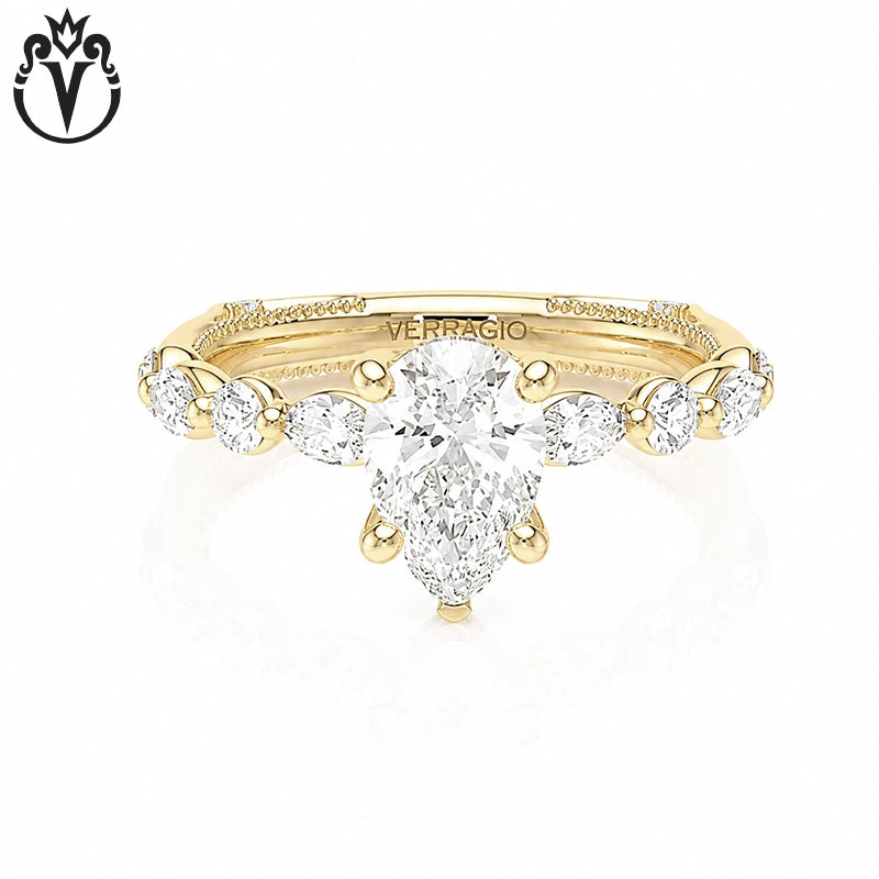 1.50ctr-3.00ctr Pear Cut Lab Grown Diamond Ring Tailor Made