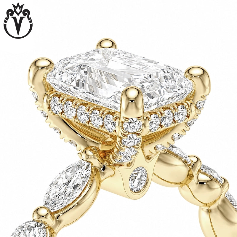 1.50ctr-3.00ctr Radiant Cut Lab Grown Diamond Ring Tailor Made