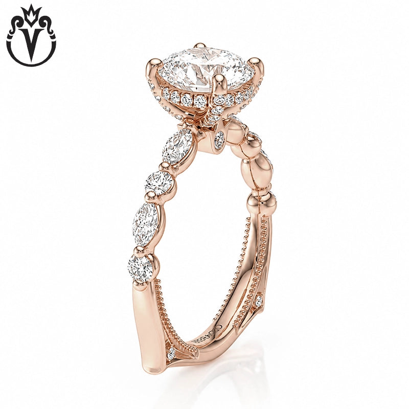1.50ctr-3.00ctr Round Cut Lab Grown Diamond Ring Tailor Made
