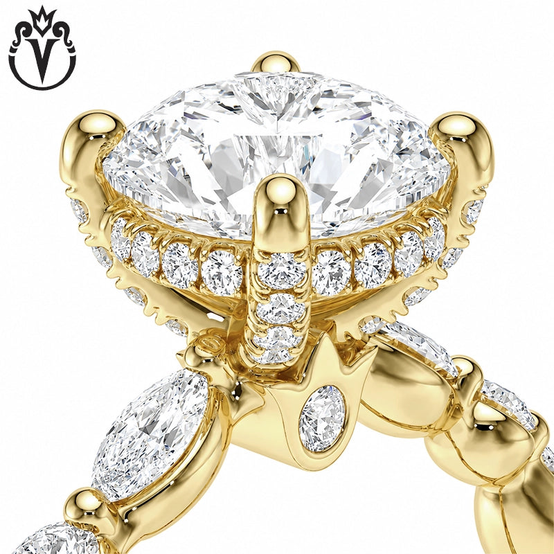 1.50ctr-3.00ctr Round Cut Lab Grown Diamond Ring Tailor Made