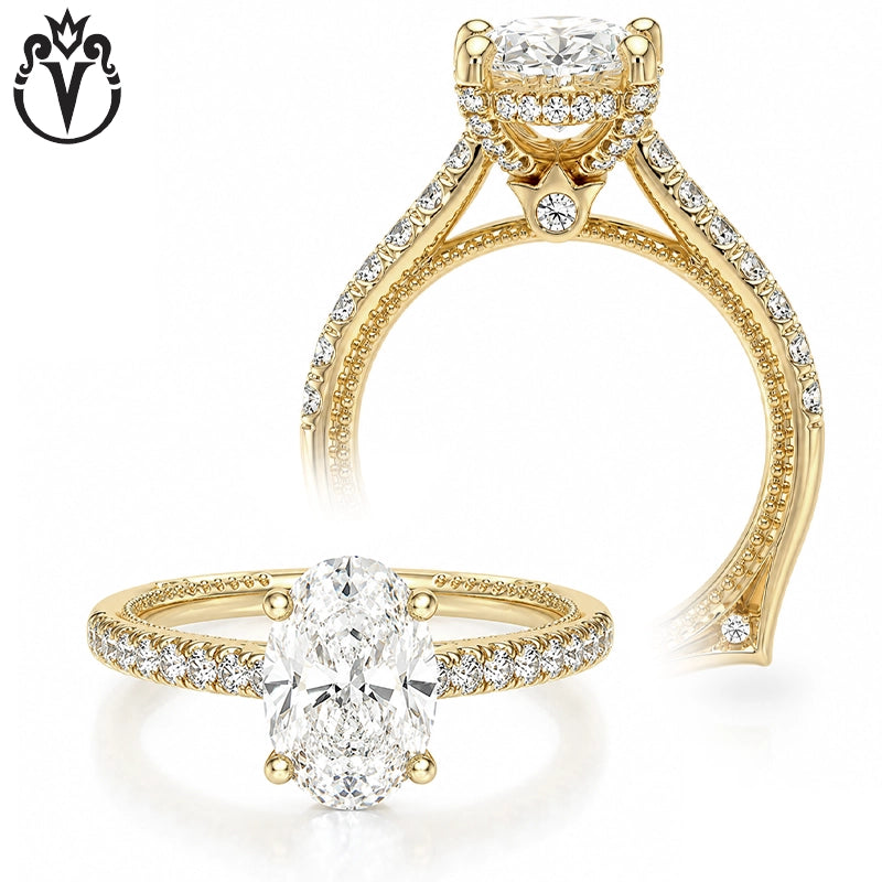 1.50ctr-3.00ctr Oval Cut Lab Grown Diamond Ring Tailor Made