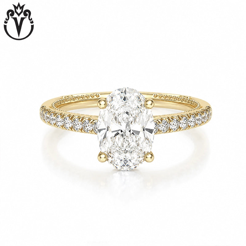 1.50ctr-3.00ctr Oval Cut Lab Grown Diamond Ring Tailor Made