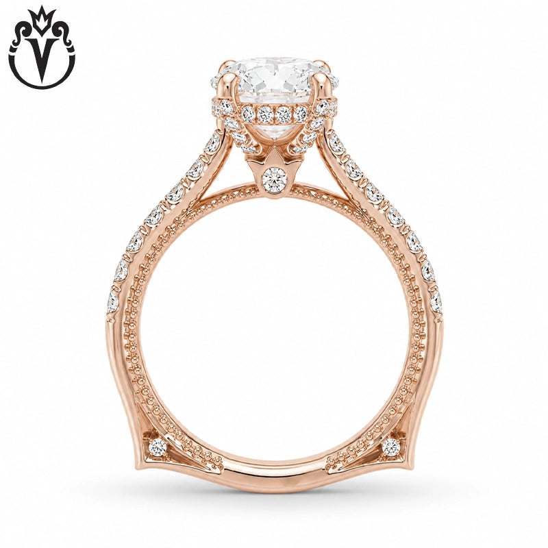 1.50ctr-3.00ctr Round Cut Lab Grown Diamond Ring Tailor Made