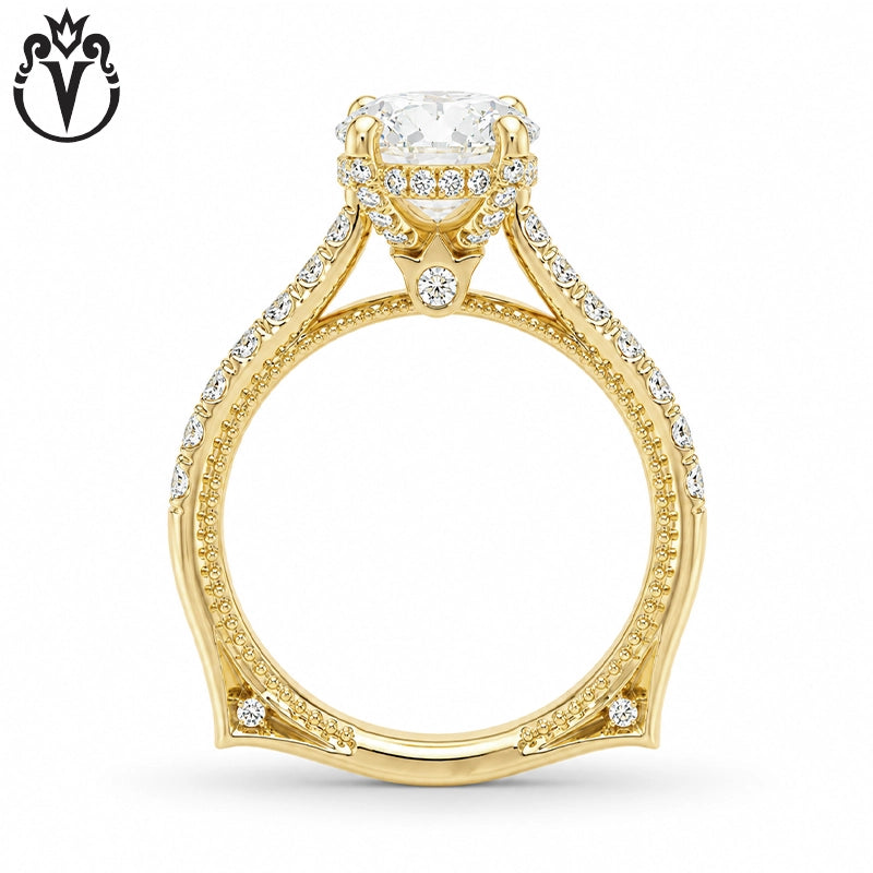 1.50ctr-3.00ctr Round Cut Lab Grown Diamond Ring Tailor Made