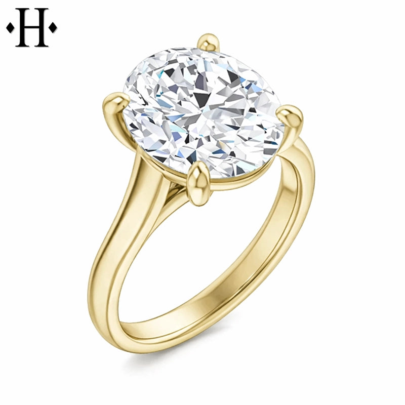 3.00ctr-5.00ctr Oval Cut Lab Grown Diamond Ring Tailor Made