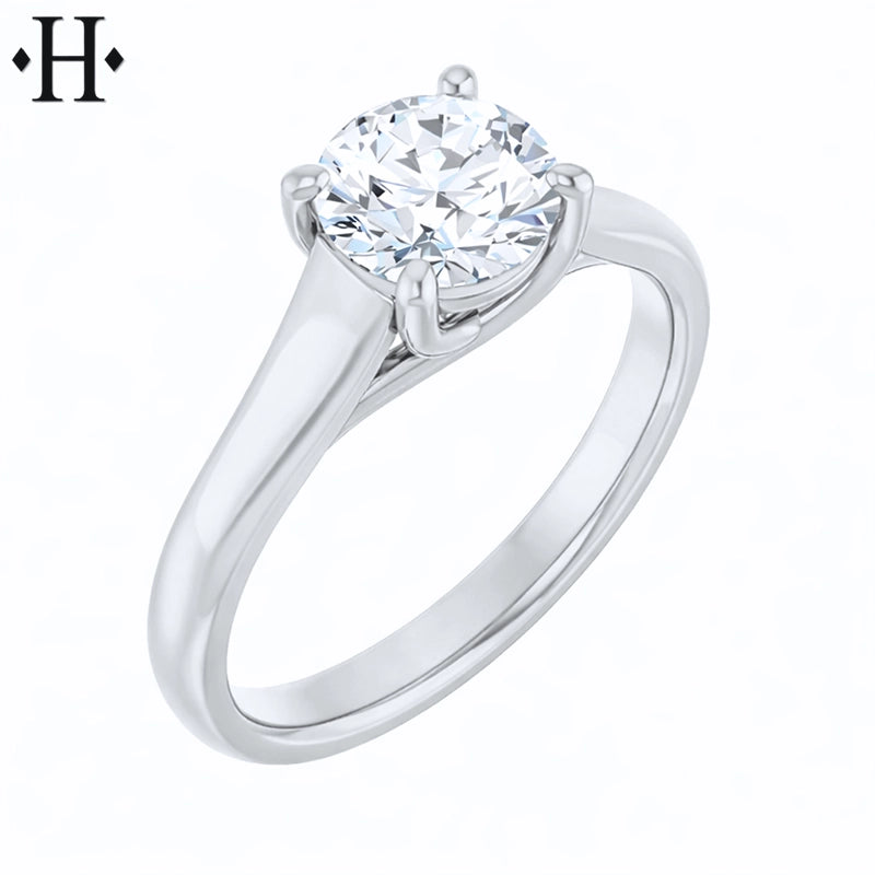 0.75ctr-1.25ctr Round Cut Natural Diamond Ring Tailor Made