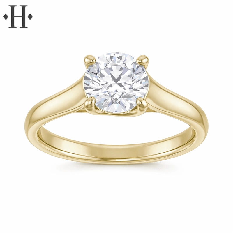 0.75ctr-1.25ctr Round Cut Natural Diamond Ring