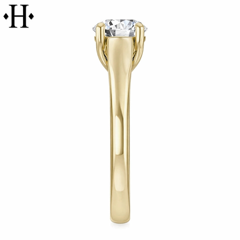 0.75ctr-1.25ctr Round Cut Natural Diamond Ring