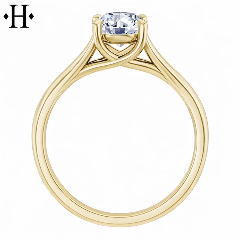 0.75ctr-1.25ctr Round Cut Natural Diamond Ring