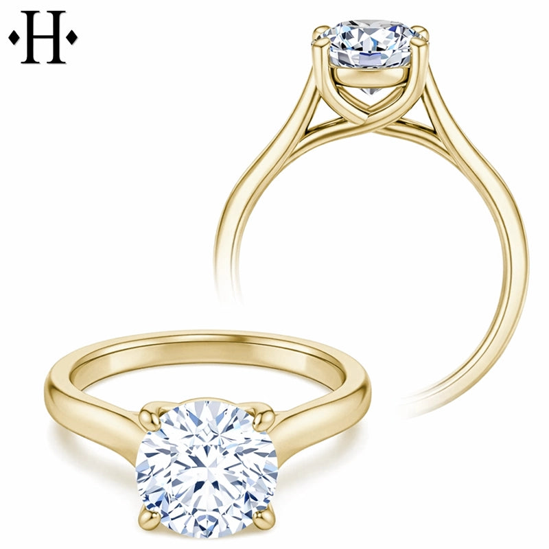 1.50ctr-2.00ctr Round Cut Natural Diamond Ring Tailor Made