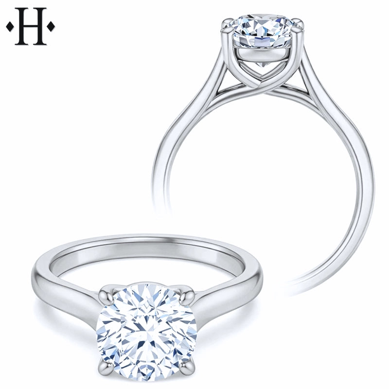 1.00ctr-2.00ctr Round Cut Lab Grown Diamond Ring Tailor Made