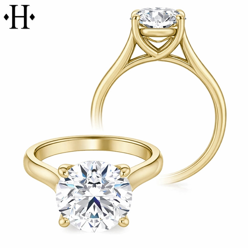 3.00ctr-5.00ctr Round Cut Lab Grown Diamond Ring Tailor Made