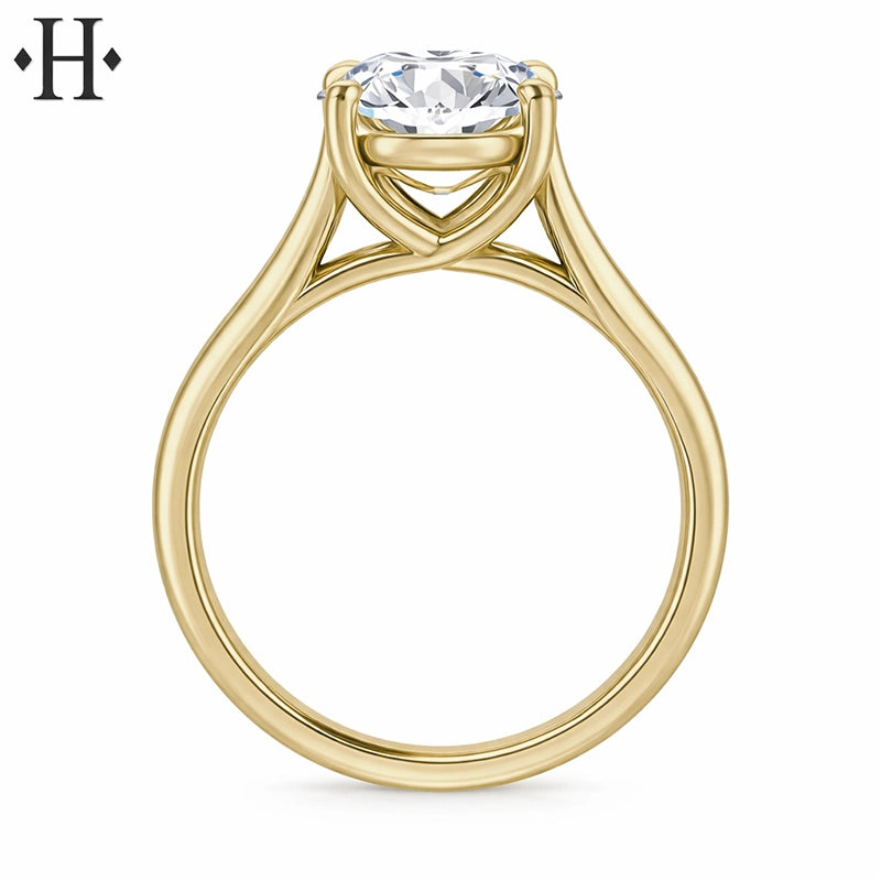 3.00ctr-5.00ctr Round Cut Lab Grown Diamond Ring Tailor Made