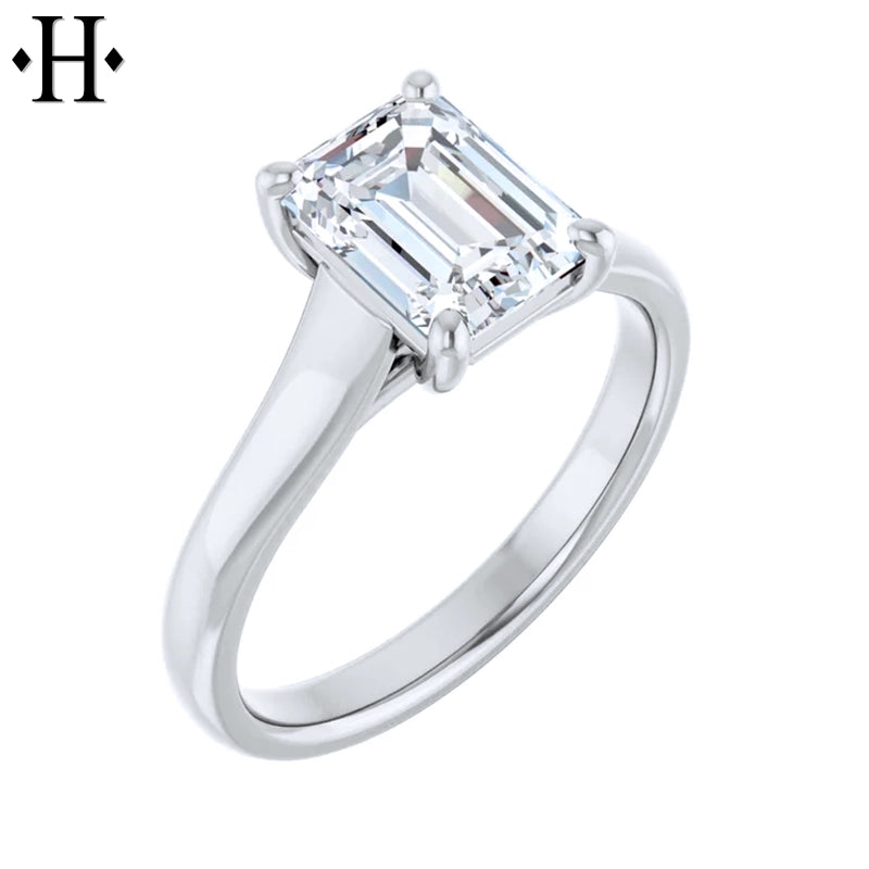 1.00ctr-2.00ctr Emerald Cut Lab Grown Diamond Ring Tailor Made