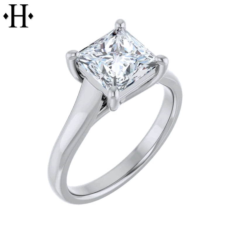 1.00ctr-3.00ctr Princess Cut Lab Grown Diamond Ring Tailor Made