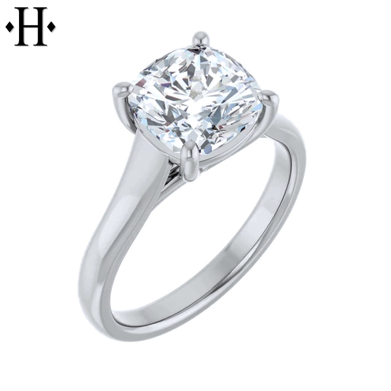 1.00ctr-3.00ctr Cushion Cut Lab Grown Diamond Ring Tailor Made
