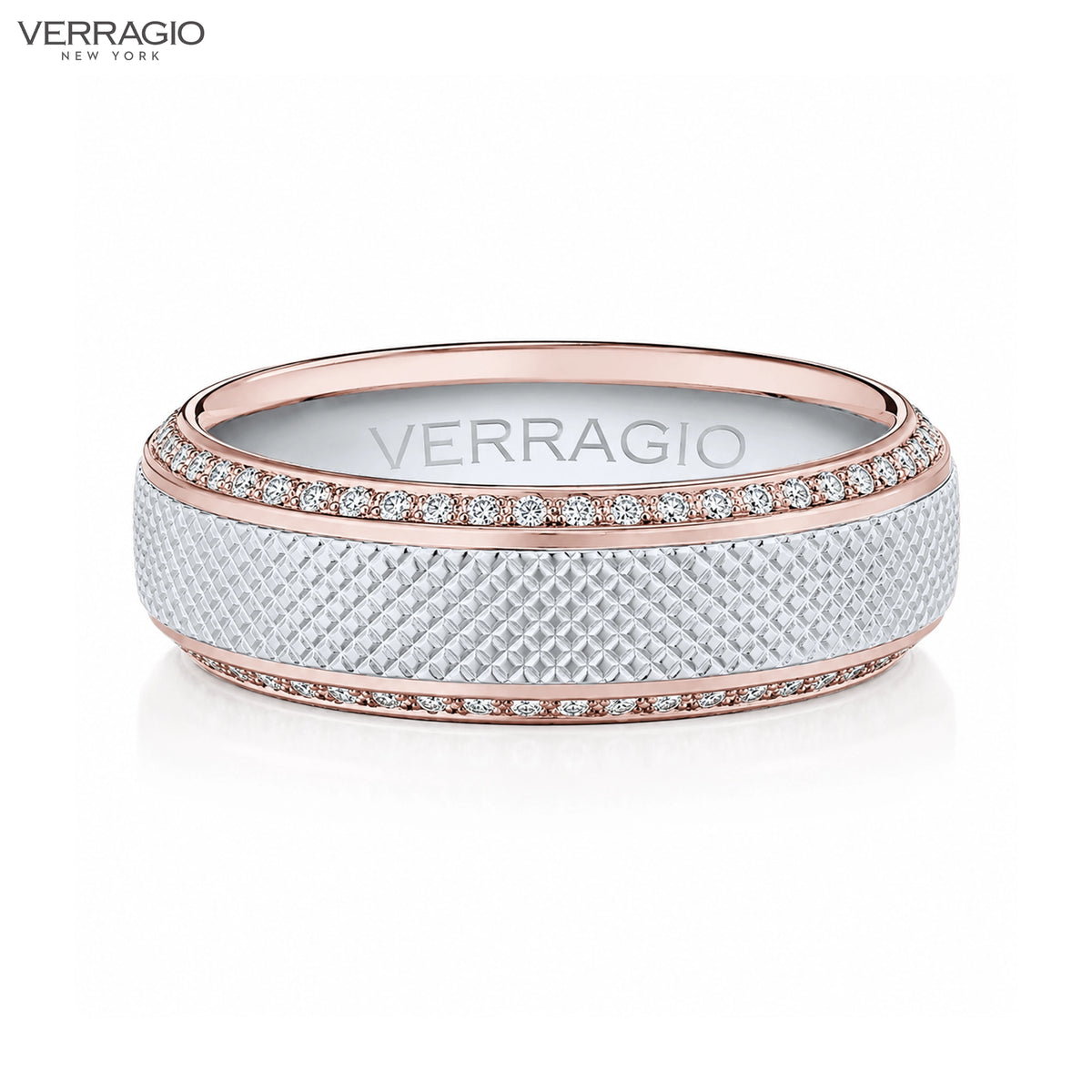 Natural Diamond Eternity Clous De Paris Ring 7mm Tailor Made