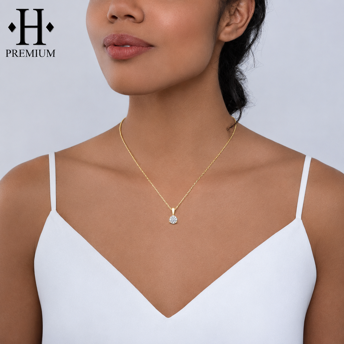 0.58cts Canadian Premium Natural Round Diamond Pendant